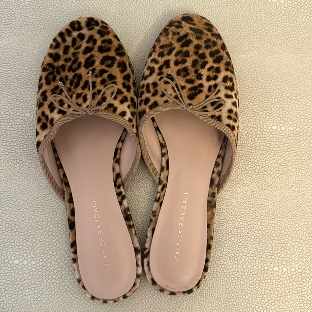 Loeffler Randall Leopard Print Mules